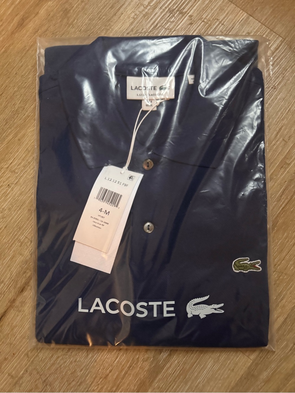 Lacoste Men's Deep Blue Piqué Polo with Embroidered Crocodile